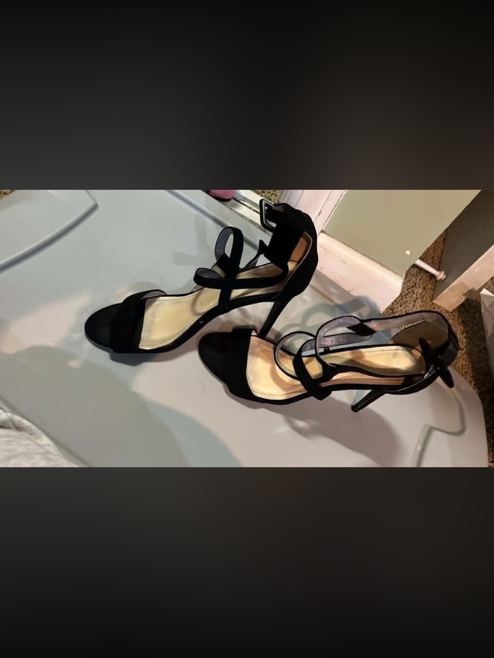 Black Strappy High Heel Sandals - Elegant Women's Evening Shoes